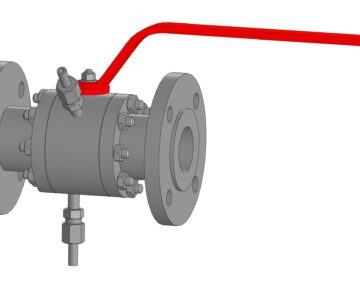 3D модель Кран шаровой фланцевый полнопроходной DN50 PN25