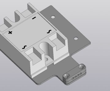 3D модель Кронштейн для крепления твердотельного реле SSR-25 DA