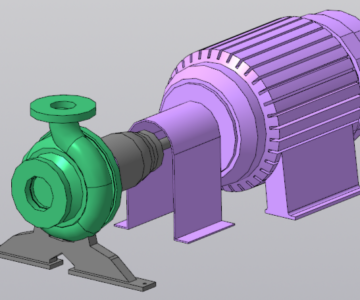 3D модель 3D модель насоса насоса APSU K2 CZ 100-250 230