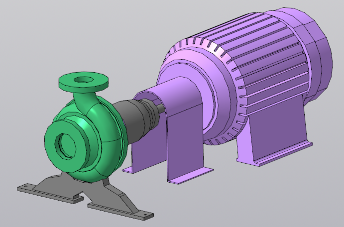 3D модель 3D модель насоса насоса APSU K2 CZ 100-250 230