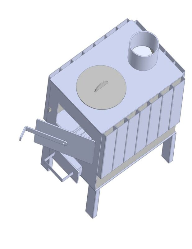 3D модель Печь-буржуйка 393х310х724 мм
