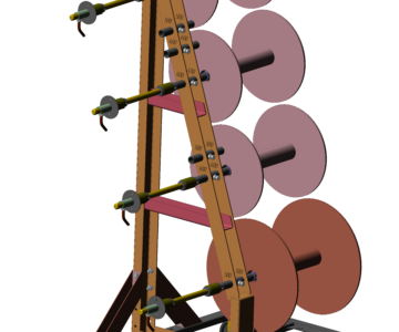 3D модель Стеллаж для хранения и размотки бухт кабеля