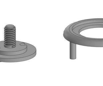 3D модель Болт и шайба для шлема сноубордического