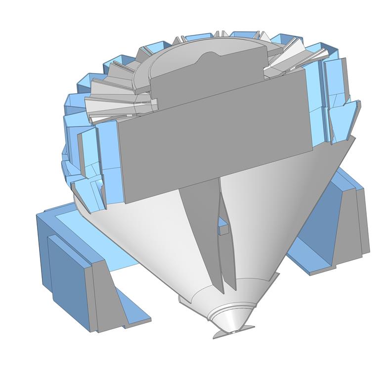 3D модель Мультиголовочный дозатор для сыпучих - Макс. 200 п/мин