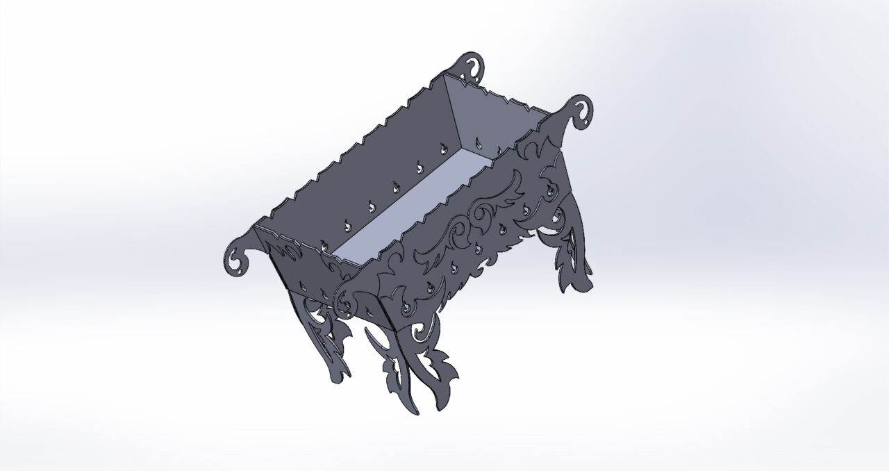 3D модель Мангал 500х300х370 мм