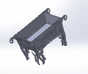 3D модель Мангал 500х300х370 мм
