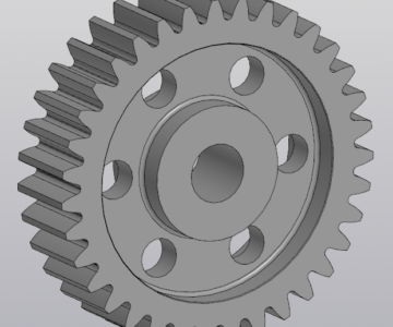 3D модель Шестерня 35 зубов, диаметр 888мм, ширина 217мм, коэф. m=24