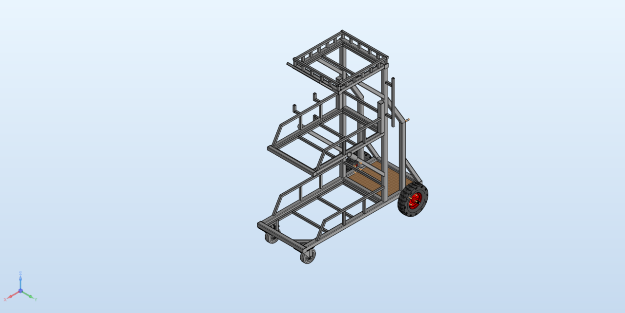 3D модель Тележка для сварочного аппарта 1000х380(526*)х1200