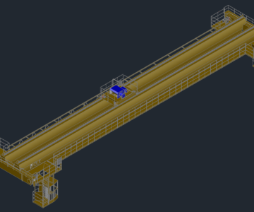 3D модель Мостовой кран_ACK-50-28м