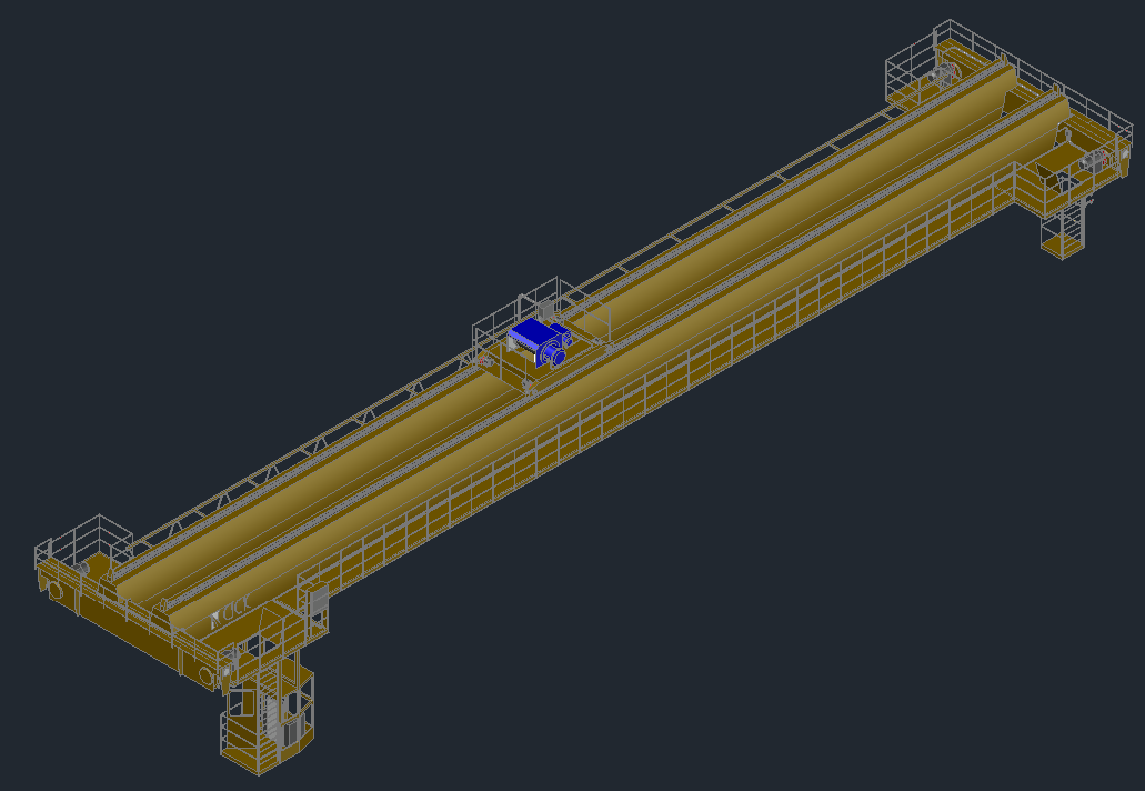 3D модель Мостовой кран_ACK-50-28м