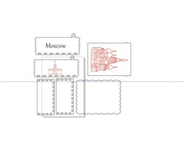 Чертеж Коробка "Москва"