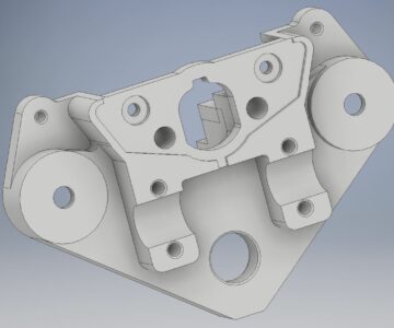 3D модель Траверса верхняя, мотоцикла Irbis GS200, 3D модель адаптирована под фрезеровку + чертеж