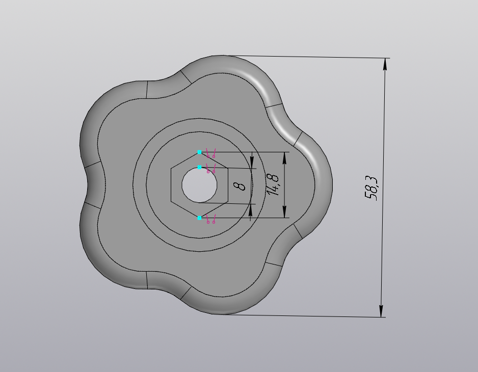 3D модель Барашек под М8