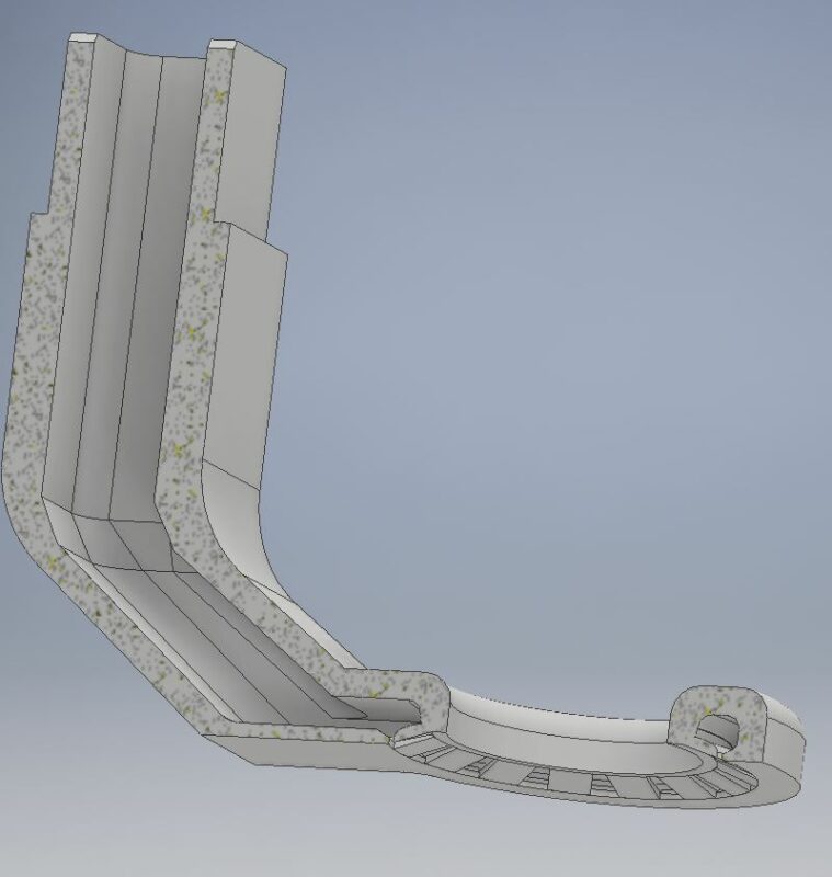 3D модель 3D модель защитного кожуха датчика BLTouch и кругового и обычного обдува одной головы для 3D принтера creatbot f430