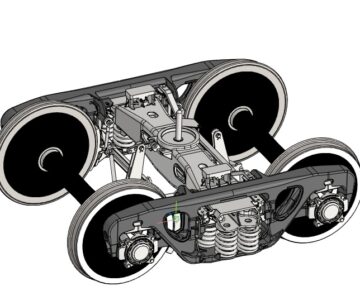 3D модель Тележка двухосная мод. 18-9801 грузового подвижного состава
