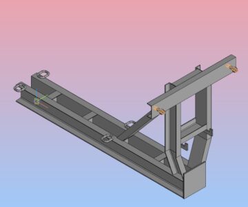 3D модель Универсальная стрела погрузчика L=2345 до 4 тонн