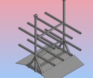 3D модель Стойка 3 газовых баллонов