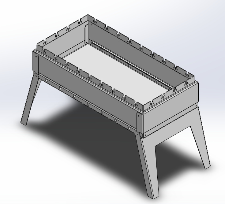 3D модель Мангал складной (397х725х312)