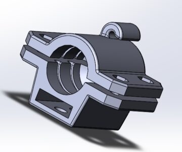 Чертеж 3D Модели кронштейна для подводной камеры