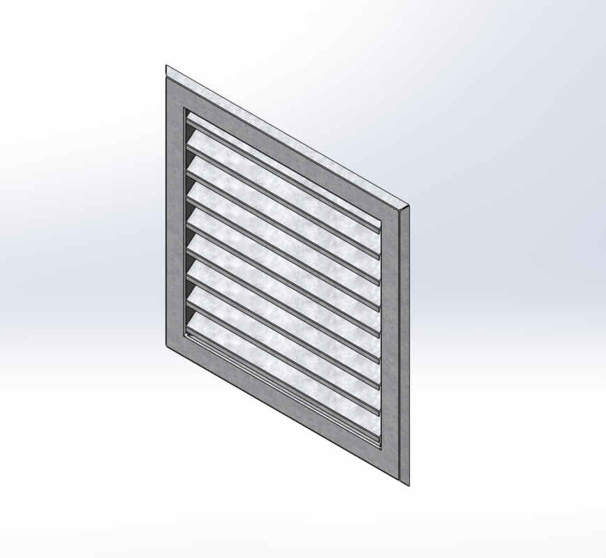 3D модель Параметрическая модель вентиляционной решетки