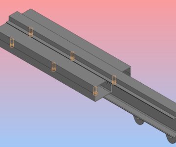 3D модель Универсальная стрела погрузчика L=2000 до 4 тонн