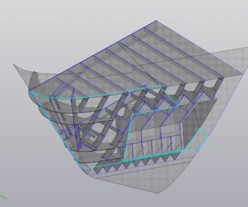 3D модель Подкрепление бака судна АНГАРА