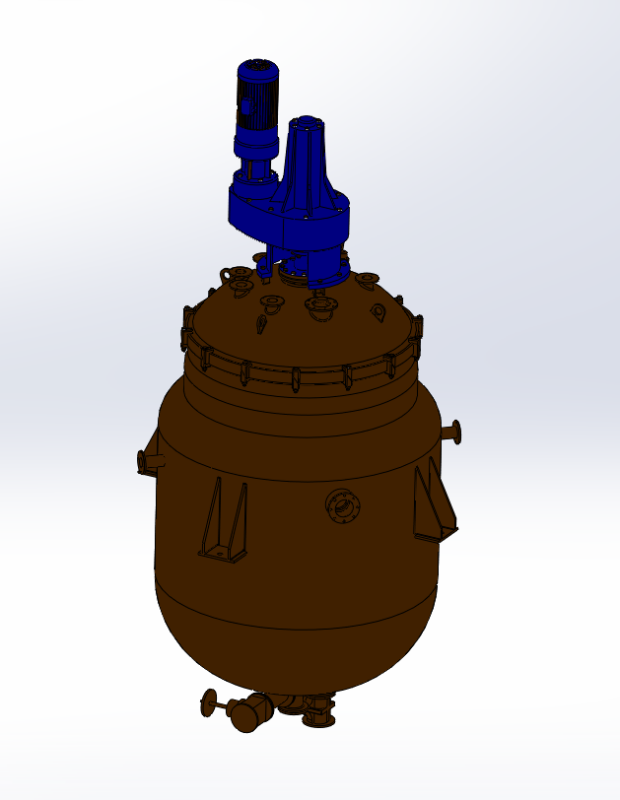 3D модель Аппарат (реактор) стальной эмалированный 10м3