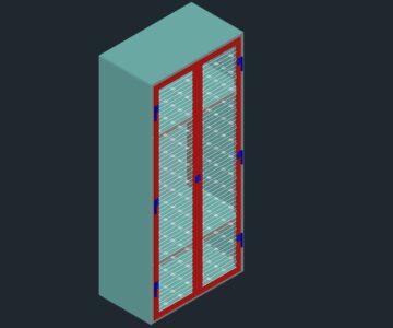 3D модель Аварийная шкаф 800х450х1800