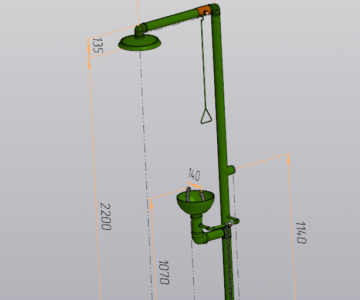 3D модель Аварийный душ