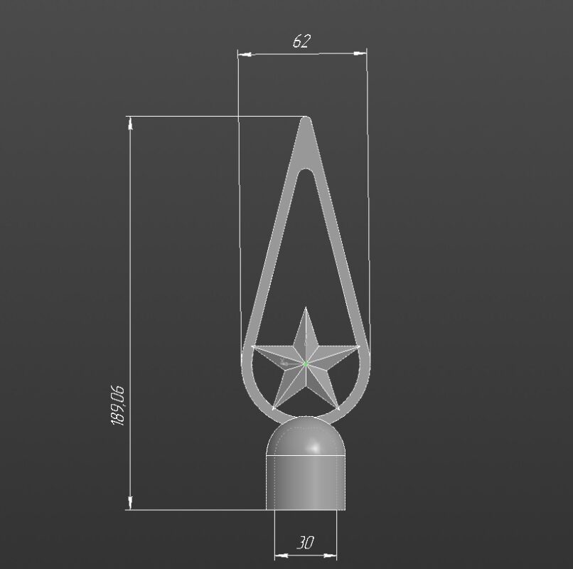 3D модель Наконечник на флагшток