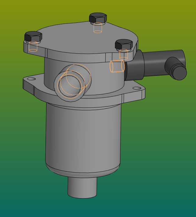 3D модель Фильтр сливной HF502.10.060