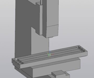 3D модель Модель (упрощенная) вертикально-фрезерного станка с ЧПУ ГФ2171
