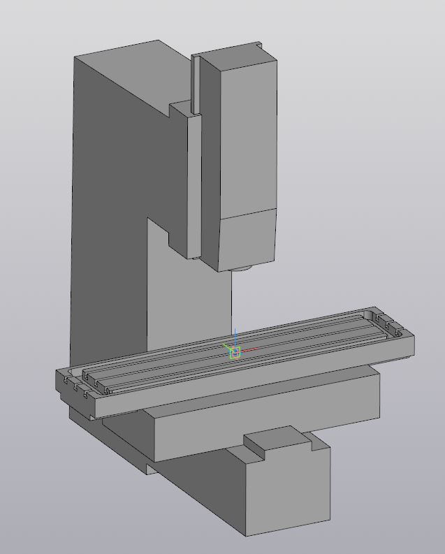 3D модель Модель (упрощенная) вертикально-фрезерного станка с ЧПУ ГФ2171