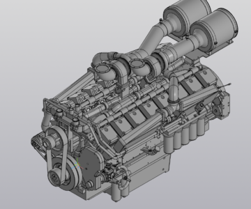 3D модель Двигатель KTA50-G3E