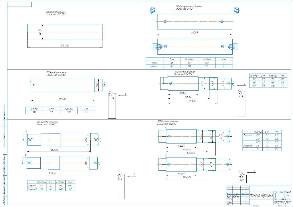 Чертеж Разработка технологического процесса детали типа "вал" максимальным диаметром 40мм