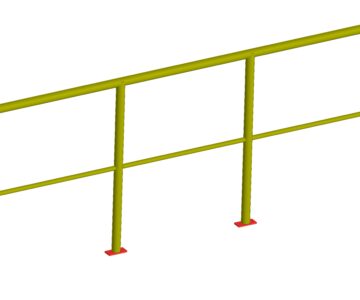 3D модель Ограждение прямое из труб (параметрическое)