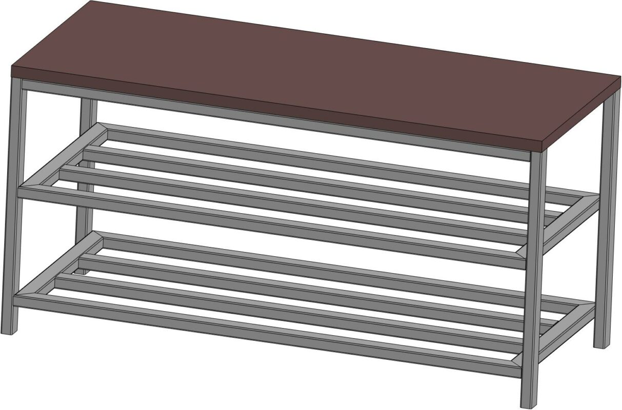 3D модель Обувная этажерка 940х400х470 мм