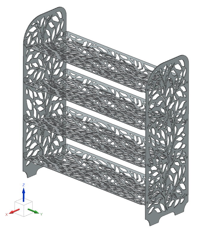 3D модель Обувница 700x686x265