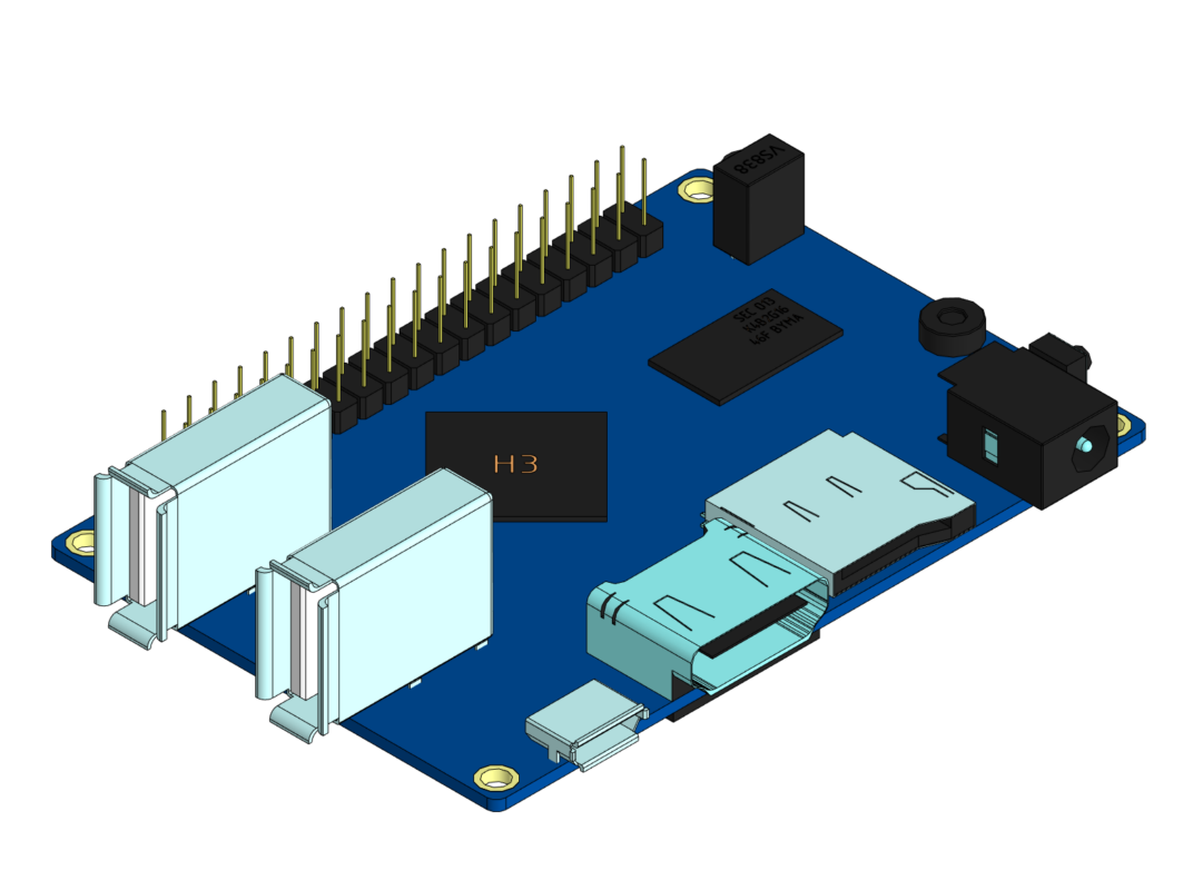 3D модель Одноплатный компьютер Orange Pi Lite