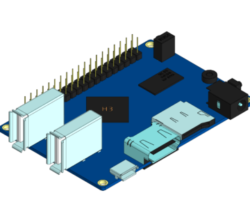 3D модель Одноплатный компьютер Orange Pi Lite