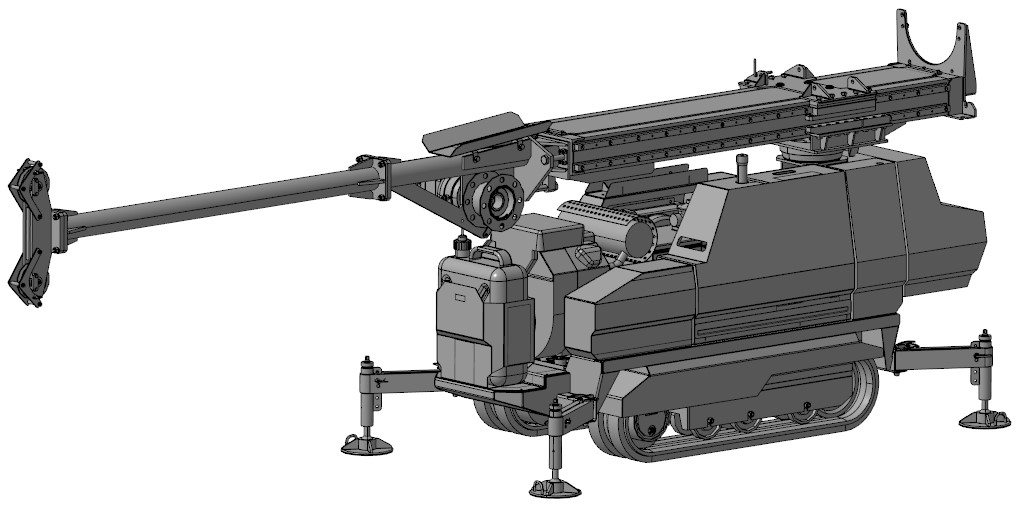 3D модель Буровая установка на гусеничном ходу