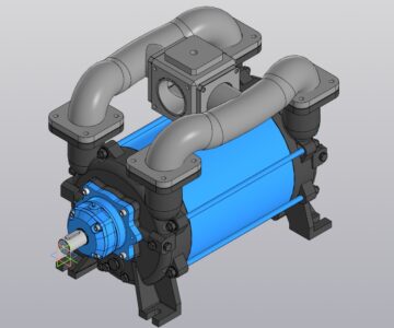 3D модель Водокольцевой вакуумный насос SAMSON LIQUID RING PUMP OCEAN MASTER 1000