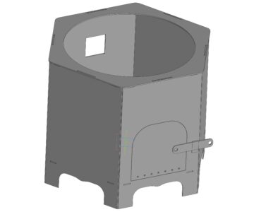 3D модель Печь для мангала 435 х 435 х 390 мм