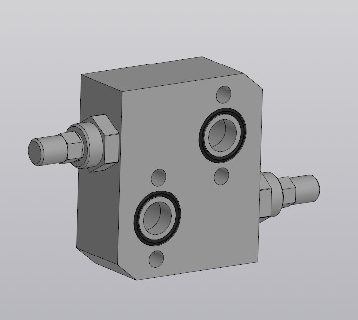 3D модель Клапан предохранительный перекрёстный VAU 1/2 SE OMP/OMR