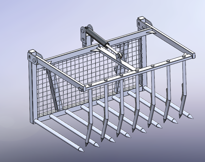 3D модель Вилы гидравлические для захвата сена