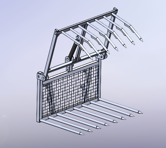 3D модель Вилы гидравлические для захвата сена