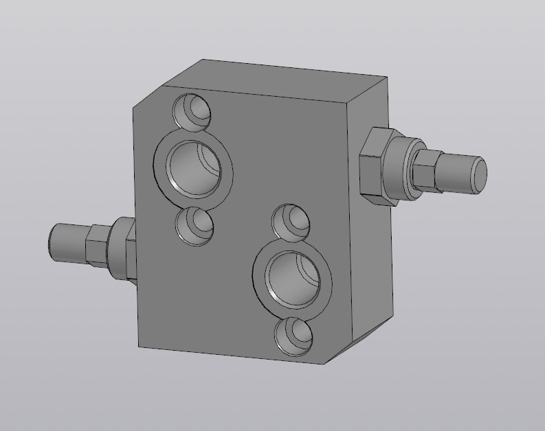 3D модель Клапан предохранительный перекрёстный VAU 1/2 SE OMP/OMR