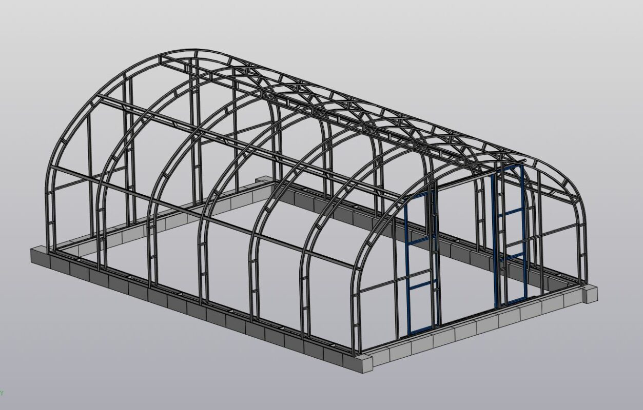 3D модель Теплица 6,2х4,2х2,3м