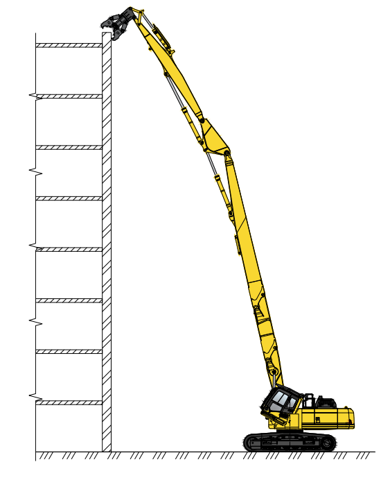 Чертеж Динамический блок экскаватора Komatsu PC390HRD-11