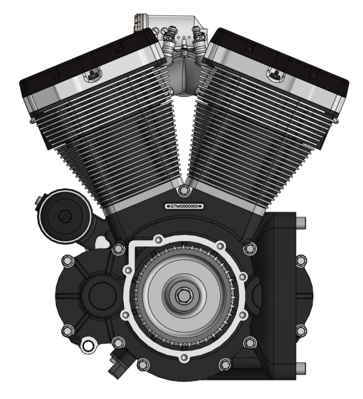 3D модель Поршневой двигатель схемы V-Twin